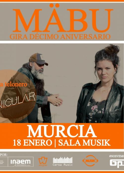 Cartel de Concierto de Mäbu en Murcia