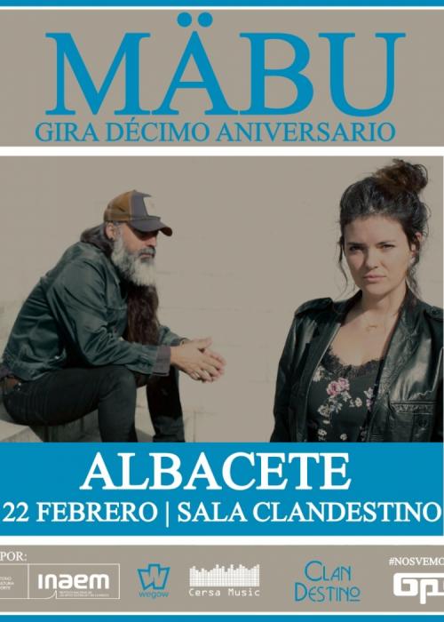 Cartel de Concierto de Mäbu en Albacete