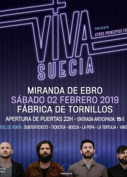 Cartel de Concierto de Viva Suecia en Miranda de Ebro