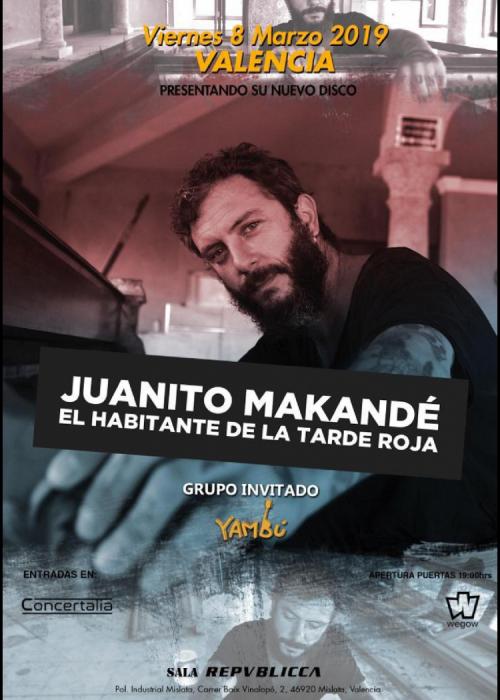 Cartel de Concierto de Juanito Makandé en Valencia