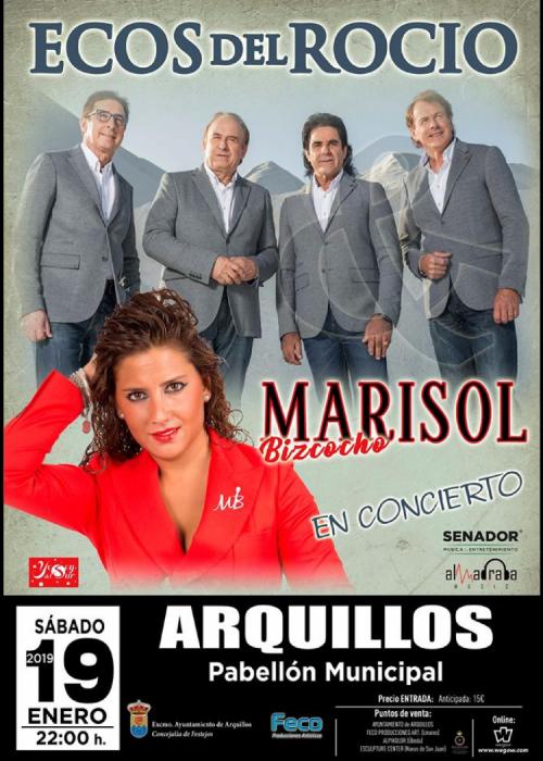 Cartel de Concierto de Ecos del Rocío en Arquillos