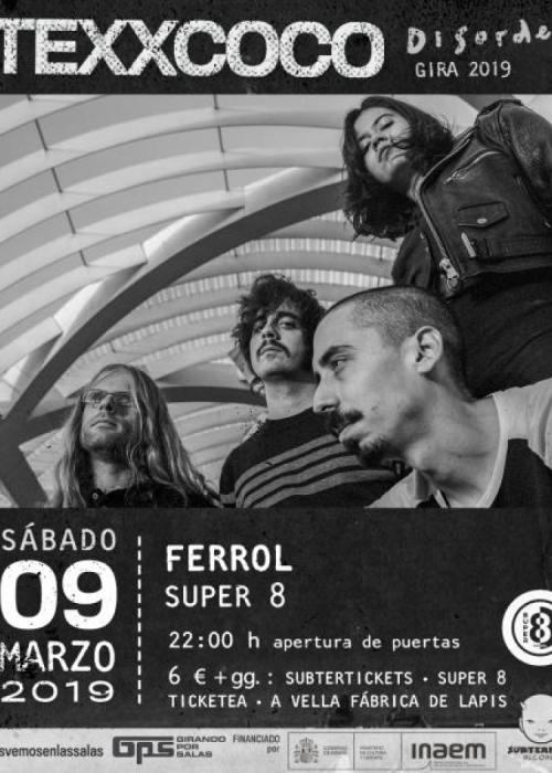 Cartel de Concierto de Texxcoco en Ferrol
