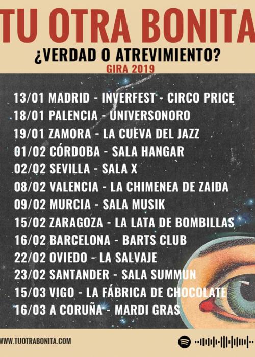 Cartel de Concierto de Tu Otra Bonita en Palencia