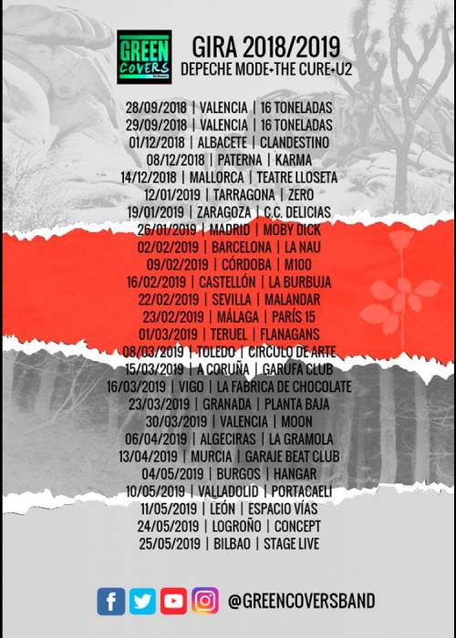 Cartel de Concierto de Green Covers en Logroño
