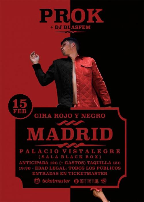 Cartel de Concierto de Prok en Madrid