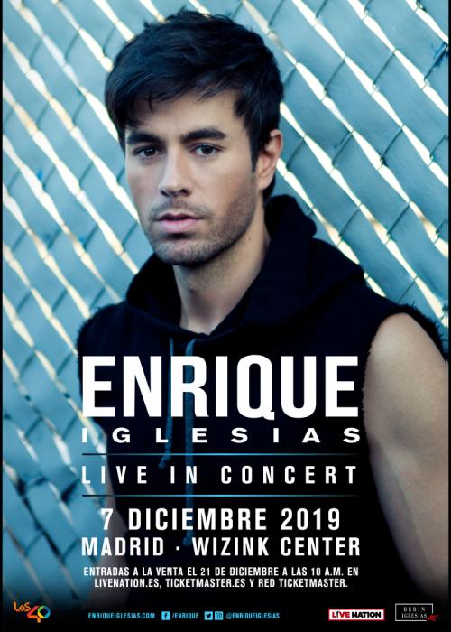 Cartel de Concierto de Enrique Iglesias en Madrid