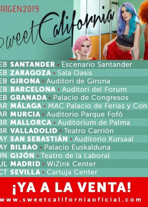 Cartel de Concierto de Sweet California en Granada