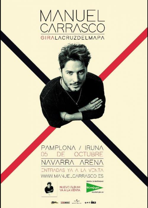 Cartel de Concierto de Manuel Carrasco en Pamplona/Iruña