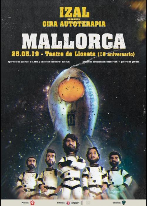 Cartel de Concierto de Izal en Lloseta