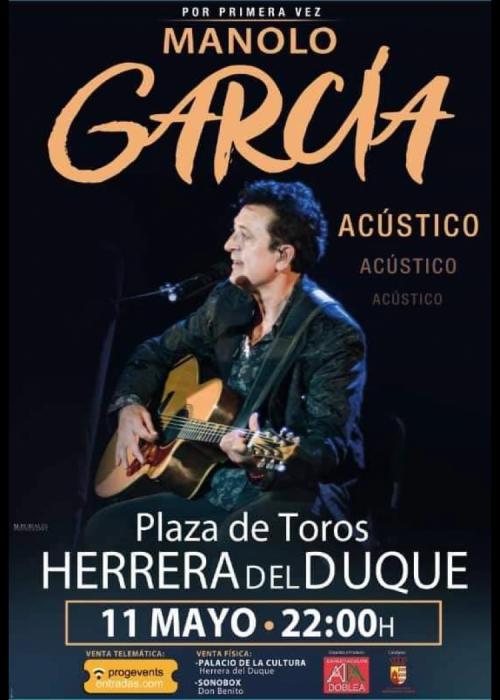 Cartel de Concierto de Manolo García en Herrera del Duque