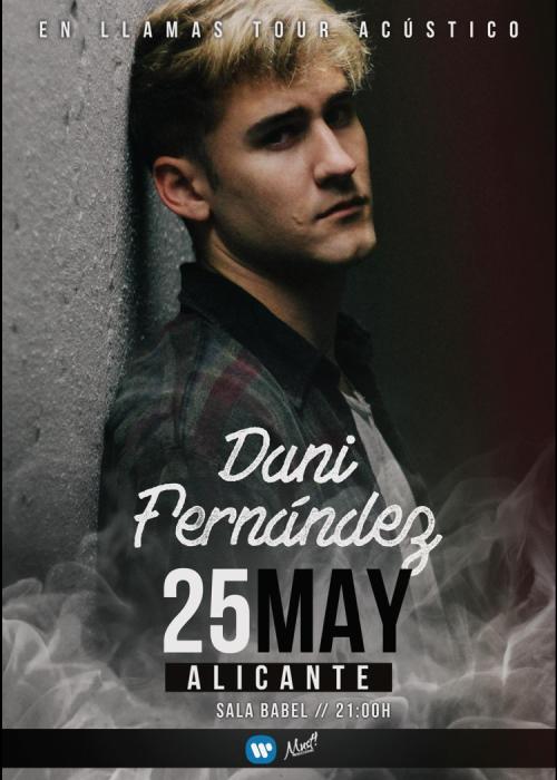 Cartel de Concierto de Dani Fernández en Alicante