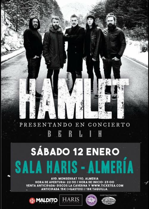 Cartel de Concierto de Hamlet en Almería