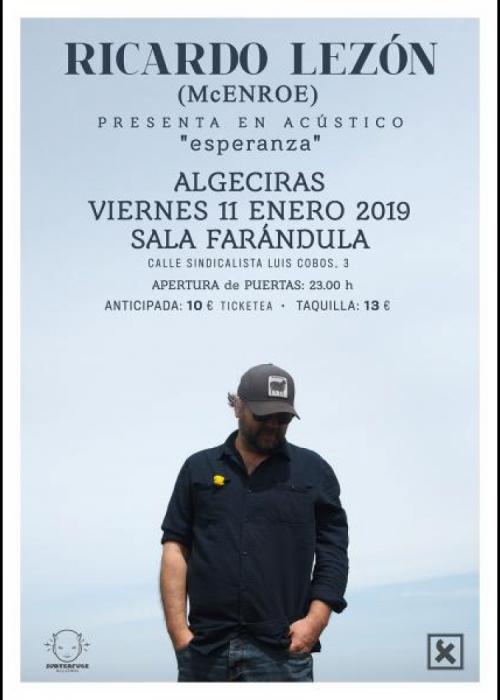 Cartel de Concierto de Ricardo Lezón en Algeciras