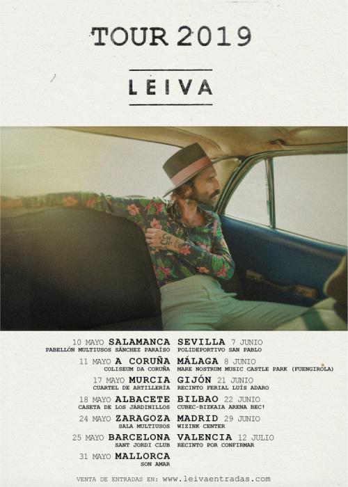 Cartel de Concierto de Leiva en Barcelona