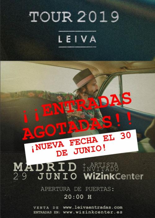 Cartel de Concierto de Leiva en Madrid