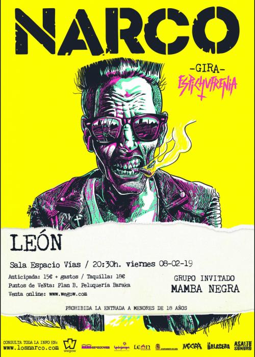 Cartel de Concierto de Narco en León
