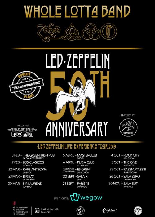 Cartel de Concierto de Whole Lotta Band en A Coruña