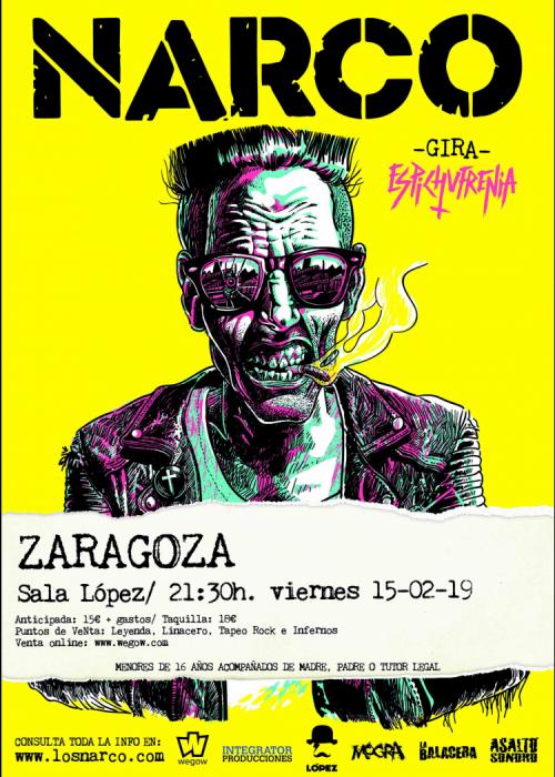 Cartel de Concierto de Narco en Zaragoza