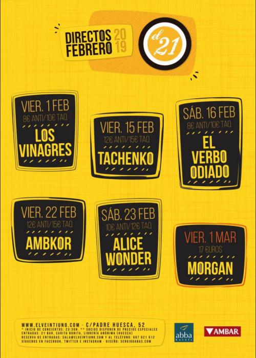 Cartel de Concierto de Morgan en Huesca