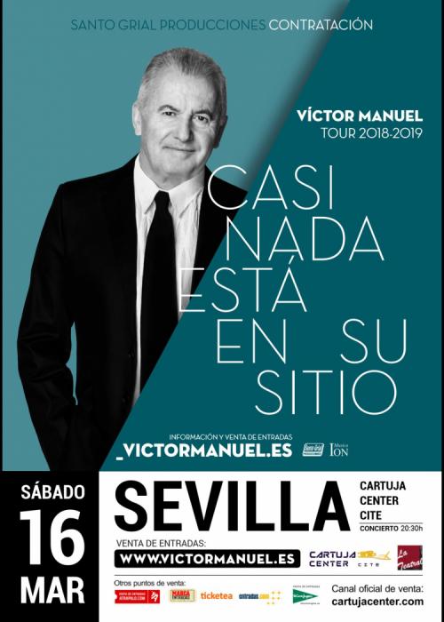 Cartel de Concierto de Victor Manuel en Sevilla