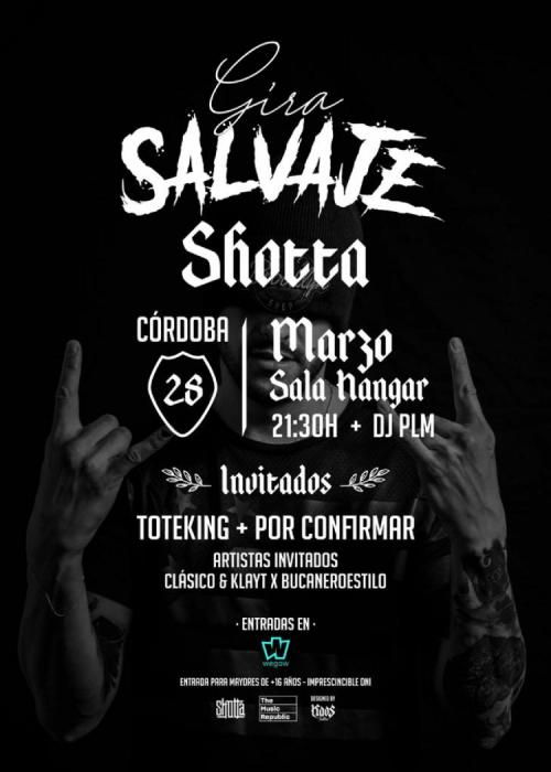 Cartel de Concierto de Shotta en Córdoba