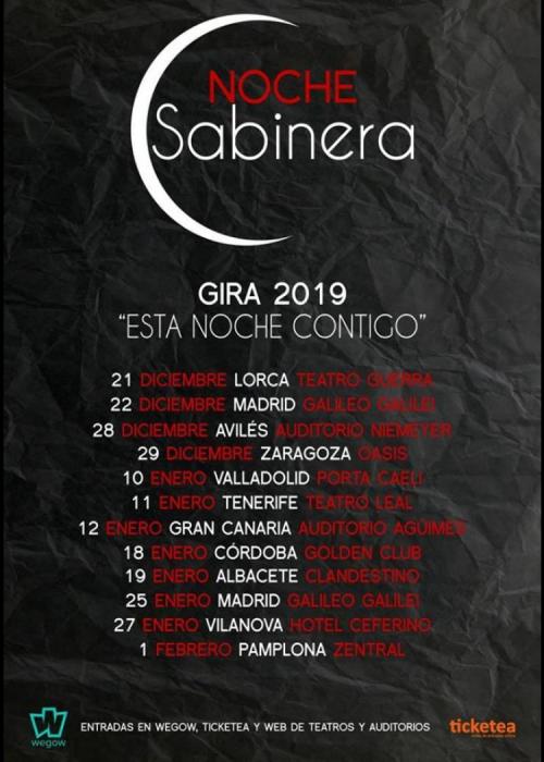 Cartel de Concierto de Noche Sabinera en Madrid
