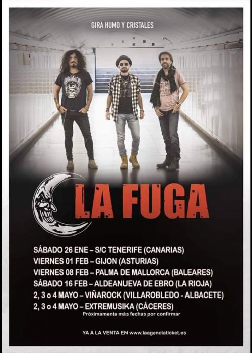 Cartel de Concierto de La Fuga en Miranda de Ebro
