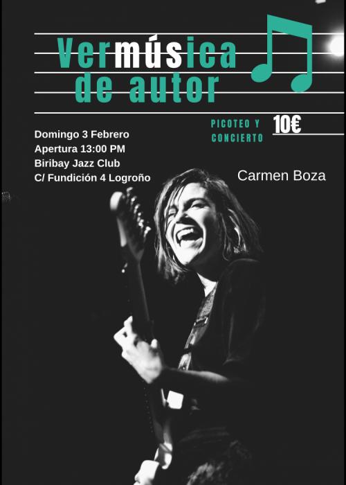 Cartel de Concierto de Carmen Boza en Logroño