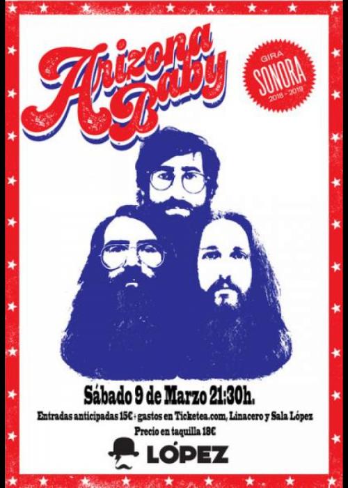 Cartel de Concierto de Arizona Baby en Zaragoza