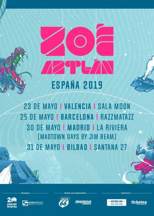 Cartel de Concierto de Zoé en Madrid