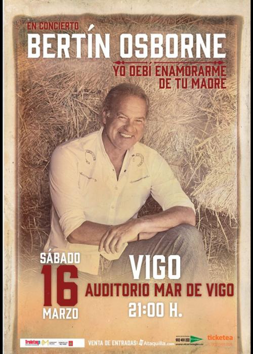 Cartel de Concierto de Bertín Osborne en Vigo