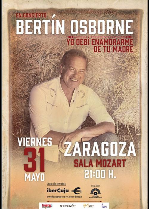 Cartel de Concierto de Bertín Osborne en Zaragoza