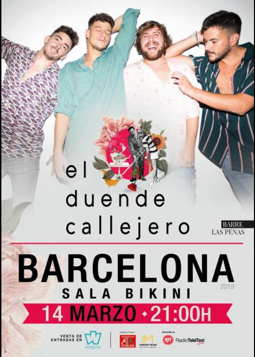 Cartel de Concierto de El Duende Callejero en Barcelona