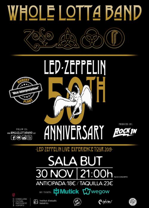 Cartel de Concierto de Whole Lotta Band en Madrid