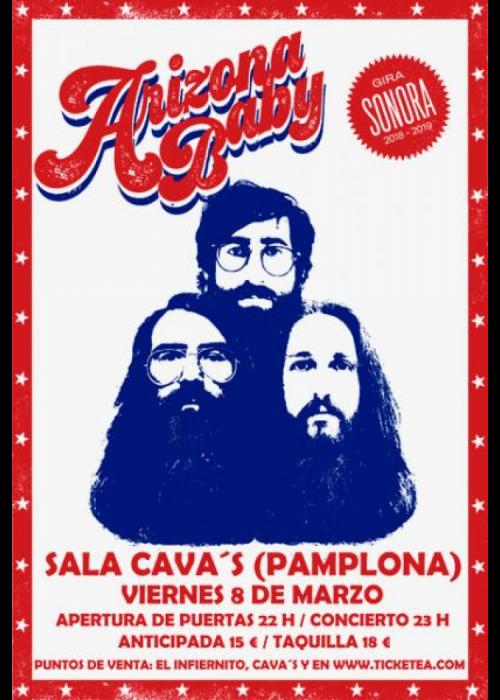 Cartel de Concierto de Arizona Baby en Pamplona/Iruña