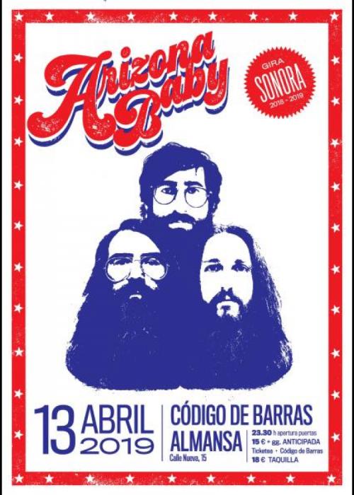 Cartel de Concierto de Arizona Baby en Almansa