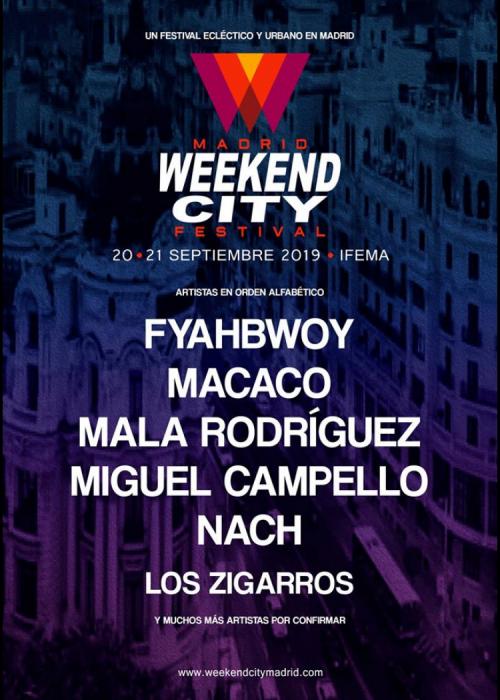 Cartel de Weekend City Festival 2019
