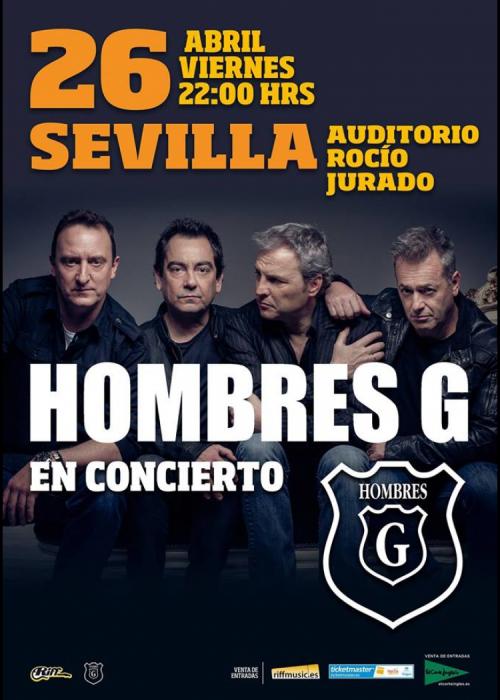 Cartel de Concierto de Hombres G en Sevilla