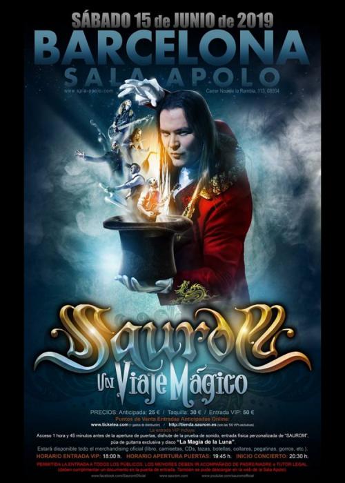 Cartel de Concierto de Saurom en Barcelona