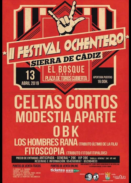 Cartel de Festival Ochentero Sierra de Cádiz