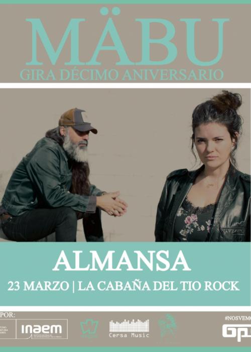 Cartel de Concierto de Mäbu en Almansa