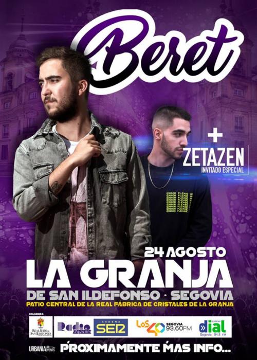 Cartel de Concierto de Beret + Zetazen en Real Sitio de San Ildefonso