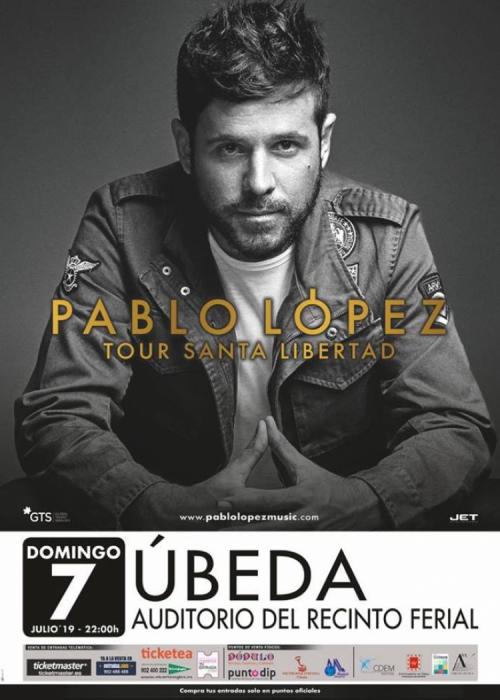 Cartel de Concierto de Pablo López en Úbeda