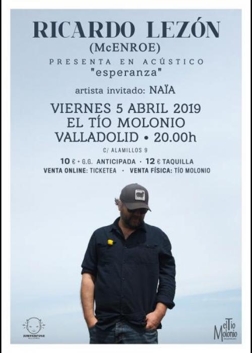Cartel de Concierto de Ricardo Lezón en Valladolid