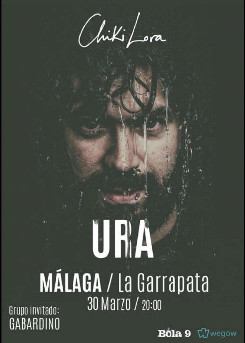 Cartel de Concierto de Chiki Lora en Málaga