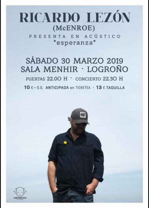 Cartel de Concierto de Ricardo Lezón en Logroño