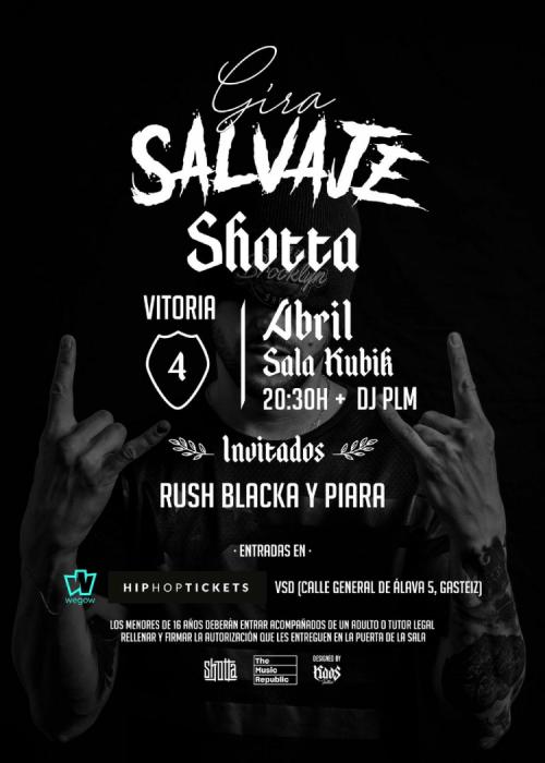 Cartel de Concierto de Shotta en Vitoria-Gasteiz