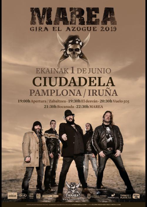 Cartel de Concierto de Marea en Pamplona/Iruña