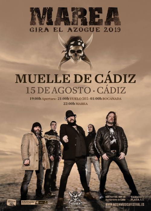 Cartel de Concierto de Marea en Cádiz