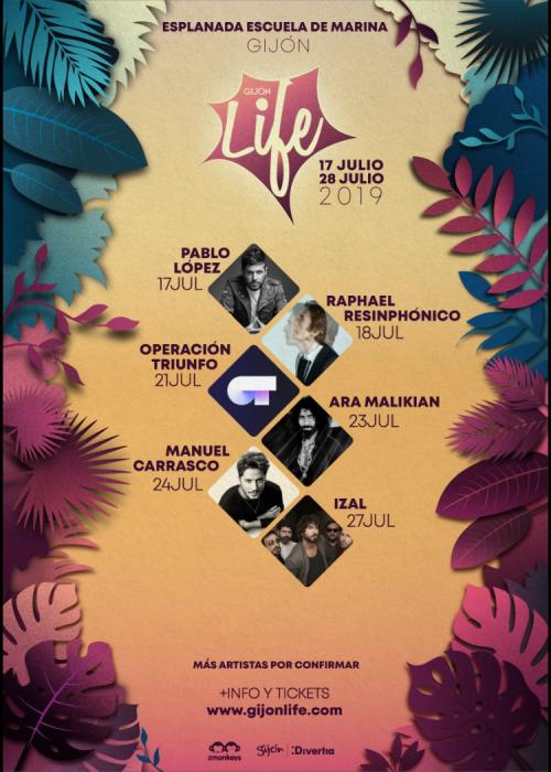 Cartel de Concierto de Pablo López en Gijón